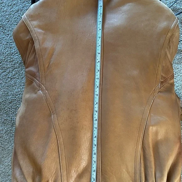 Vintage Tannery West Super Soft Men's Tan Leather Jacket - Picture 7 of 10